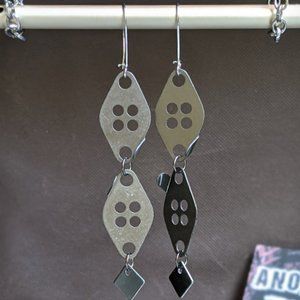 Handmade Black Industrial Matte Black earrings